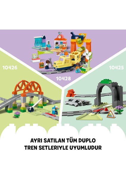® DUPLO® İnteraktif Macera Treni 10427 - 2 Yaş & Üzeri Çocuklar için Eğitici Oyuncak Yapım Seti (57 Parça)