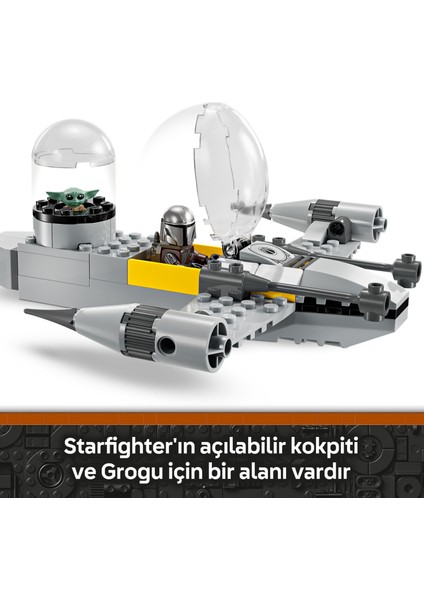 ® Star Wars™ Mando ve Grogu'nun N-1 Starfighter™’ı 75410 - 4 Yaş & Üzeri Çocuklar için Yaratıcı Oyuncak Yapım Seti (92 Parça)