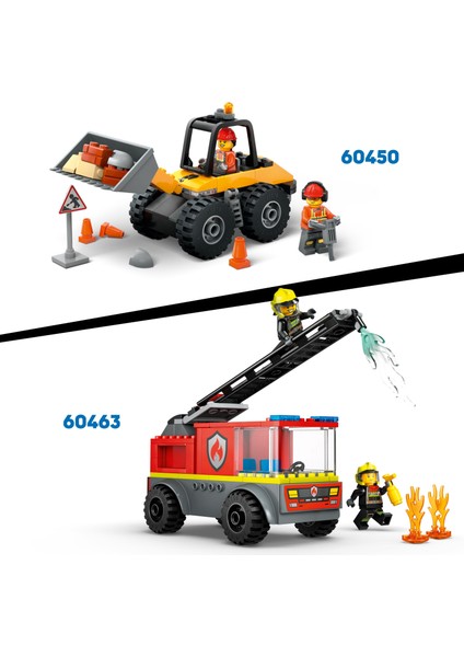 ® City Römorklu Kırmızı Çiftlik Traktörü ve Koyun 60461 - 4 Yaş & Üzeri Çocuklar için Yaratıcı Oyuncak Yapım Seti (116 Parça)