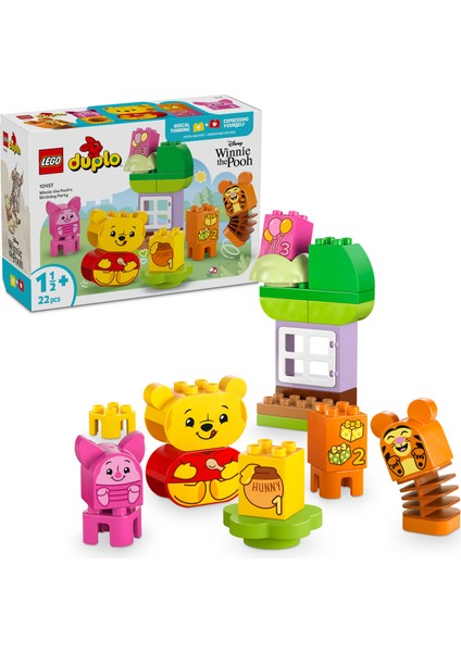 ® DUPLO® │ Disney Ayı Winnie’nin Doğum Günü Partisi 10457 - 1½+ Çocuklar için Eğitici Oyuncak Yapım Seti (22 Parça)