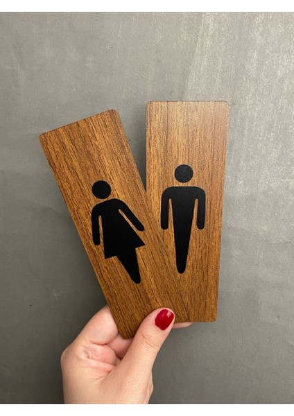 Ceviz Mdf Serisi Wc Set Yönlendirme Levhası