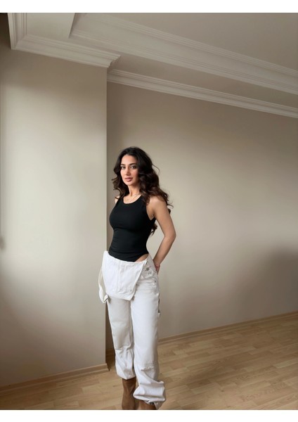 Halter Yaka Siyah Bodysuit modelleri