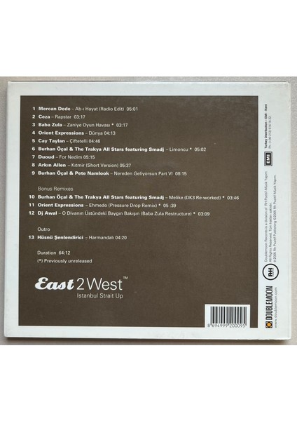 East 2 West Istanbul Strait Up CD (Orijinal Dönem Baskı Cd)
