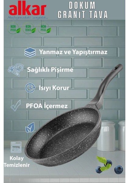 30 cm Granit Döküm Tava Yanmaz Yapışmaz Ağır Döküm fiyatları