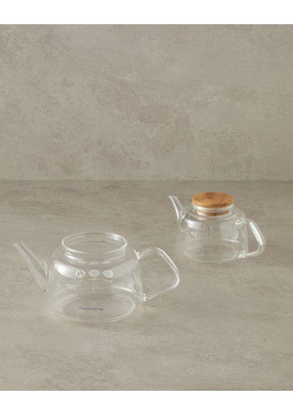 Şeffaf borosilikat cam çaydanlık, 500 ml ve 890 ml seçenekleriyle, beyaz renk fırsatları