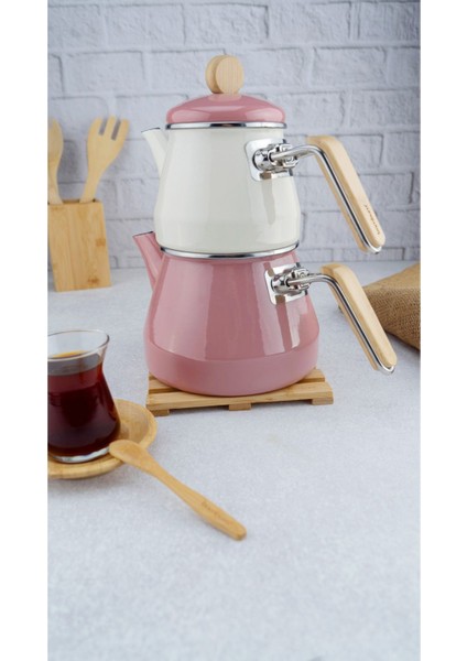 Pembe Emaye Çaydanlık Takımı, Şık ve Kullanışlı, 3,1 L fiyatları