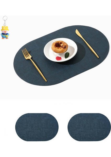 Pvc Deri Batı Yemek MatMasa Mat Isı Yalıtım Mat Kumaş Desen Avrupa Tarzı Kase Mat 4 Parça (Yurt Dışından)