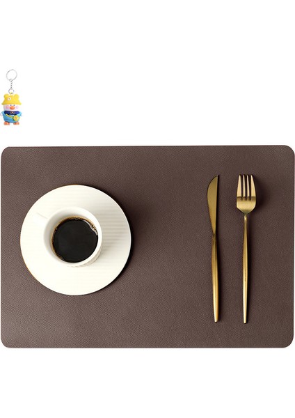 Çift Deri Placemat Isı Geçirmez Mat Ev Masa Mat Otel Isı Yalıtım Mat 4 Adet (Yurt Dışından)