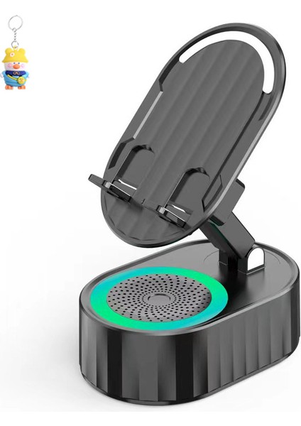 Sensör Atmosfer Işığı Bluetooth Hoparlör Üçü Bir Arada Çok Fonksiyonlu Katlanır Cep Telefonu Standı Güç Bankası (Yurt Dışından)