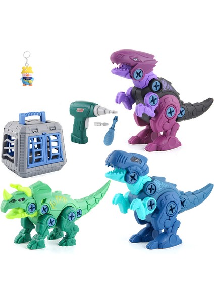 Sökme Dinozor Model Seti Dıy Vidalı Montaj Yapı Blocları Bulmaca Çıkarılabilir Montaj Erkek Oyuncakları (Yurt Dışından)