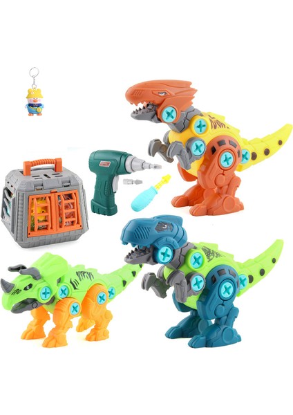 Sökme Dinozor Model Seti Dıy Vidalı Montaj Yapı Blokları Bulmaca Çıkarılabilir Montaj Erkek Oyuncakları (Yurt Dışından)