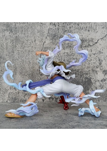 Anime One Piece Güneş Tanrısı Nika Beş珠宝 Vites Luffy Çömelme Pozisyonu Ik珠宝 Vites Meyve Uyanış Beyaz Saç Anime Şekilli Kalıp (Yurt Dışından) modelleri