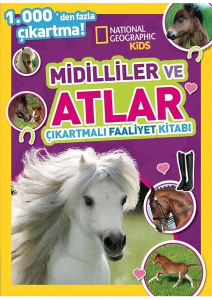 Kids Midilliler ve Atlar Çıkartmalı Faaliyet Kitabı