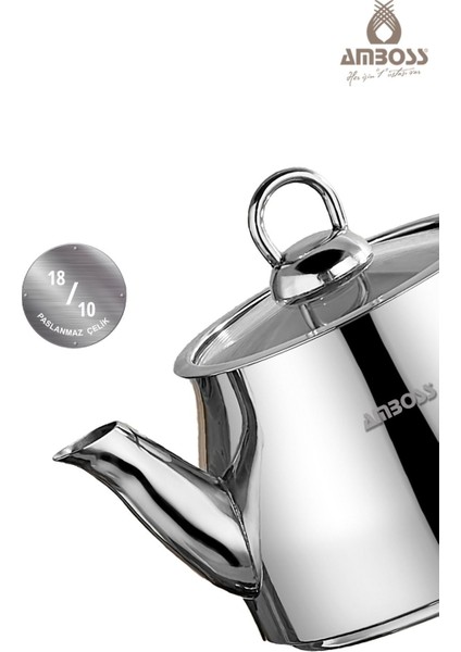 Paslanmaz Çelik 4 Parça Orta Boy Çaydanlık Takımı, dayanıklı ve şık tasarım modelleri