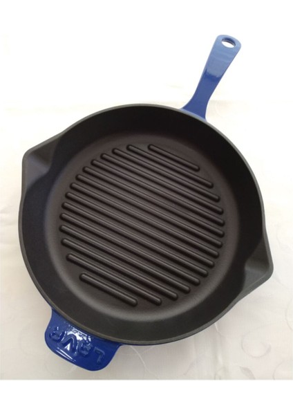 Döküm Izgara Tavası 28 cm Metal Saplı Mavi modelleri
