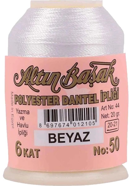 3 Adet Altınbaşak Oya ve Dantel Ipi 20 gr - Nemere - No: Beyaz - 520 - 123