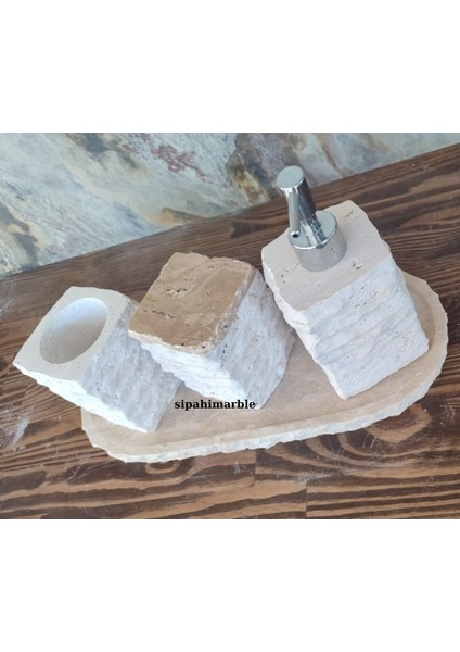 Traverten 4/lü Lüx Banyo Seti modelleri