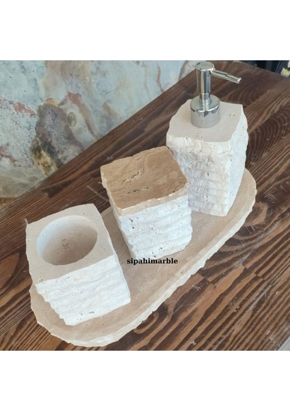 Traverten 4/lü Lüx Banyo Seti fırsatları