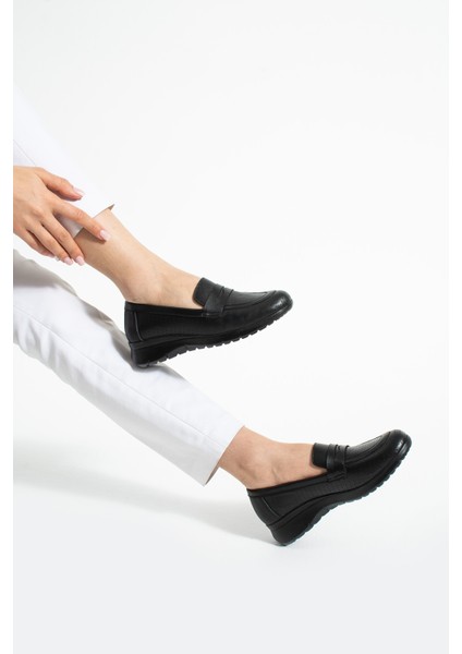 Hemp Kadın Deri Siyah Günlük Ayakkabı modelleri