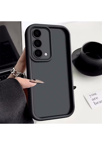 Oppo A16 Kılıf Yumuşak Lansman Silikon Kamera Korumalı Çıkıntılı 3D Kalın Kenarlı Coffe Kapak