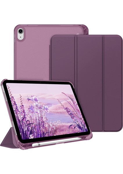 Apple iPad 11.nesil A16 2025/10. Nesil 2022 Kılıf Flip Cover Kalem Bölmeli Akıllı Uyku Modlu Standlı Kapaklı Arkası Renkli Pc Case