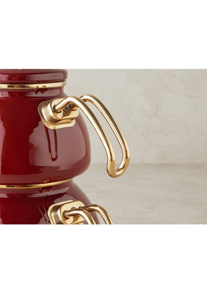 Bordo Emaye Çaydanlık, şık ve dayanıklı tasarım, 1,1 L hacim fırsatları