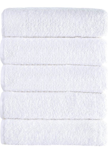 5 Li El Yüz Otel Havlusu 50X85 cm Beyaz 16/1 Avs 200 gr