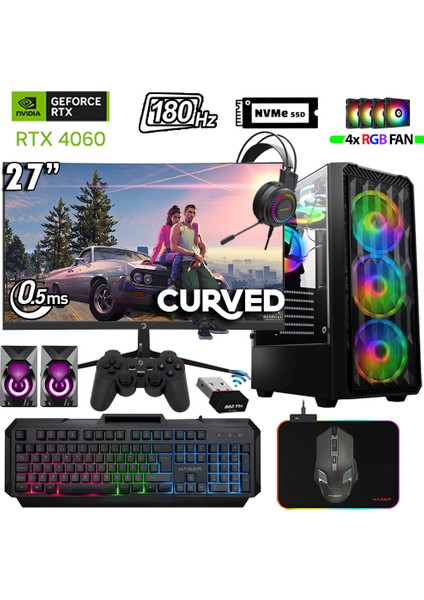 Thunder X270 I7 14700F 32GB Ddr5 Ram 1tb M.2 Nvme SSD 8gb RTX4060 27" 180Hz Oyuncu Bilgisayarı