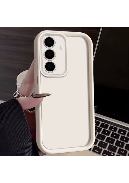 Oppo A16 Kılıf Yumuşak Lansman Silikon Kamera Korumalı Çıkıntılı 3D Kalın Kenarlı Coffe Kapak