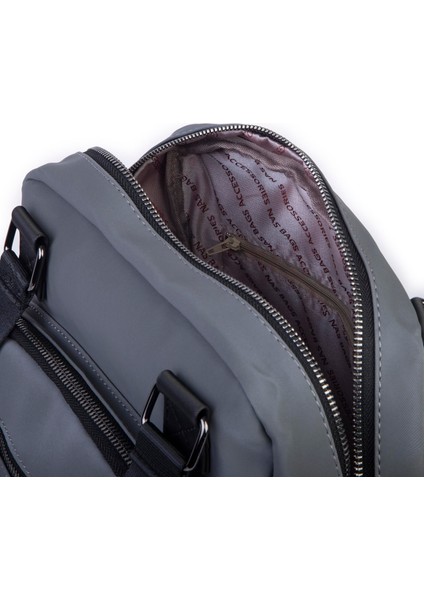 Çok Gözlü Orta Boy Omuz ve Çapraz Çanta Gri Siyah Buzzy indirimleri