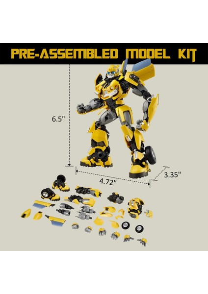 Transformers Başlangıç Rise Of The Beasts Amk Series Bumblebee Model Kit Parçalı Figür - 16 cm