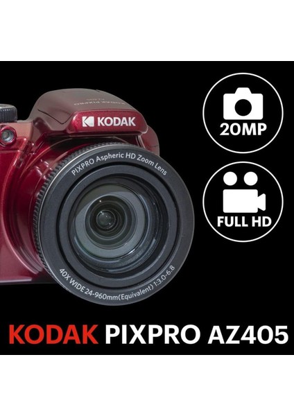 Pixpro AZ405 Dijital Köprü Kamera – 40X Optik Zoom, 20 Mp, Full Hd 1080P, Geniş Açılı Lens fırsatları