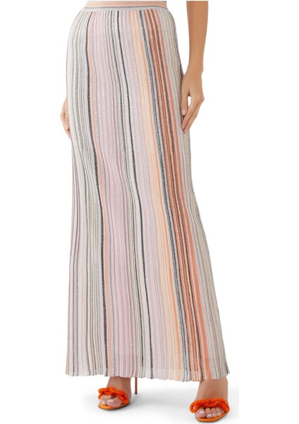 Simli Triko Maxi Etek - Pembe indirimleri