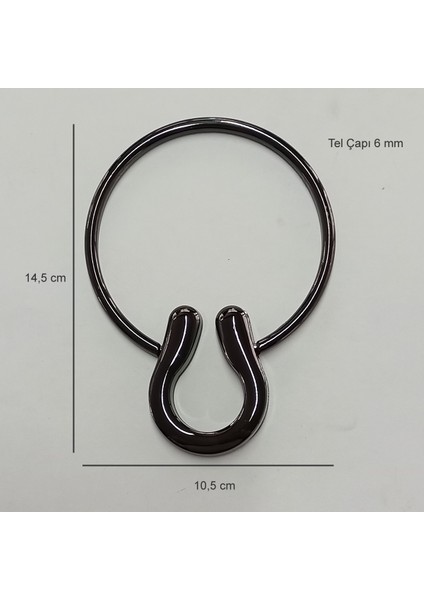 Metal Çanta Sapı. Çiftinin Fiyatıdır. Tel Kalınlığı 6 mm Dış Çapı 10,5 cm