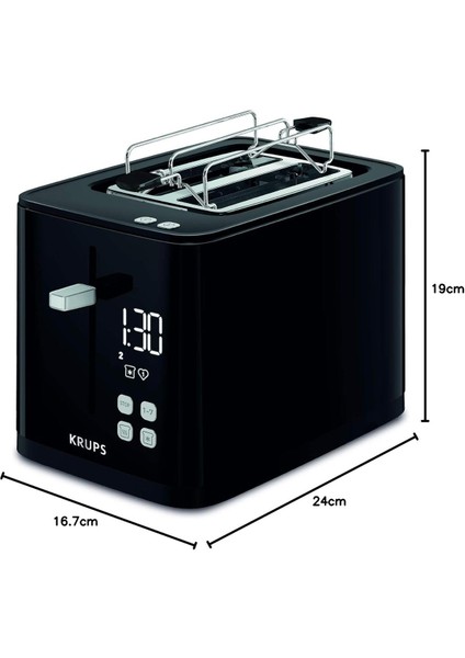 KH6418 Smart'n Light Tost Makinesi, Dijital Ekran, 7 Kızartma Seviyesi