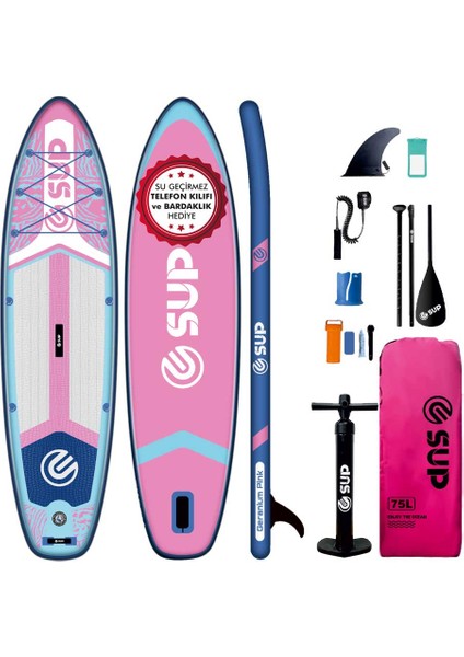 Suplimanı Supboard Paddle Board Şişme Sörf Tahtası Tam Set 335x84x15