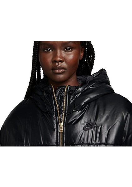 Sportswear Classic Puffer Shine Kadın Günlük Therma Fit Şişme Mont FB8769-010 Siyah modelleri