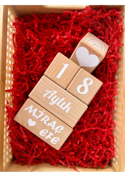 Isimli Bebek Anı Küpü 2li Set Beyaz