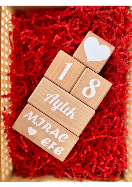 Isimli Bebek Anı Küpü 2li Set Beyaz