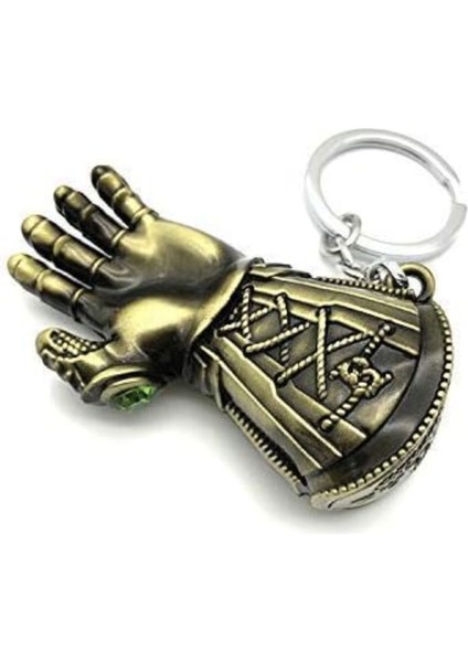 Thanos 3D El Figür Taşlı Metal Anahtarlık - Altın Renk - 1 Adet modelleri
