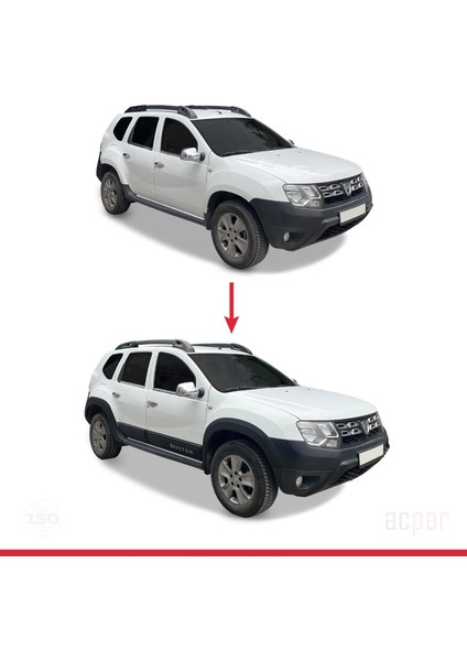 Dacia Duster (Hs) 2010-2017 Arası ile Uyumlu Kapı ve Çamurluk Koruma Dodik Seti Siyah