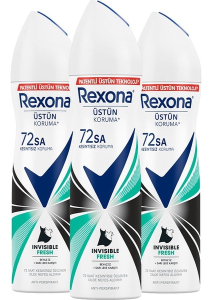 Kadın Sprey Deodorant Invisible Fresh Deep 72 Saat Kesintisiz Üstün Koruma 150 ml X3 fiyatları