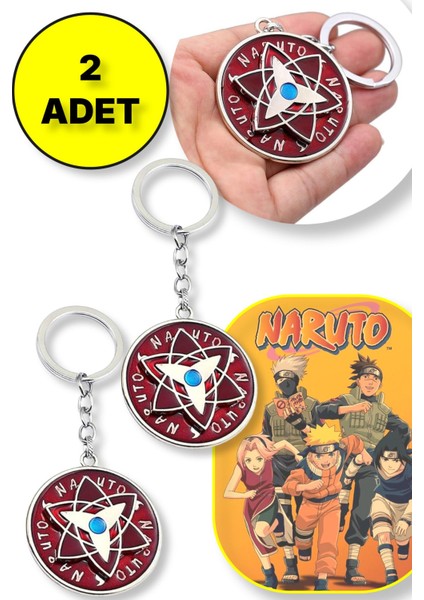 Naruto Yıldız Şekilli Metal Anahtarlık - 2 Adet