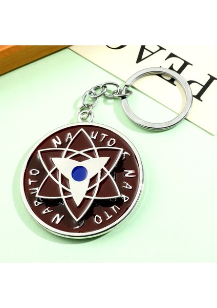 Naruto Figür Metal Anahtarlık - 1 Adet Yıldız Şekil + 1 Adet Dönence Şekil 2 Li Paket