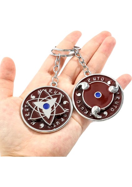Naruto Figür Metal Anahtarlık - 3 Adet Yıldız Şekil + 3 Adet Dönence Şekil 6 Lı Paket modelleri