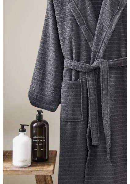 Kapüşonlu Bornoz Doğa Antrasit L/xl fiyatları