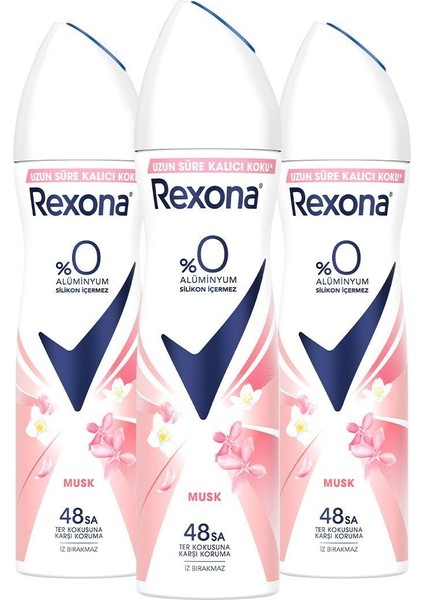 Kadın Sprey Deodorant Musk %0 Alüminyum 48 Saat Ter Kokusuna Karşı Koruma 150 ml X3 fiyatları