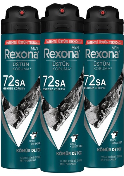 Men Erkek Sprey Deodorant Kömür Detox 3x150 ml fiyatları