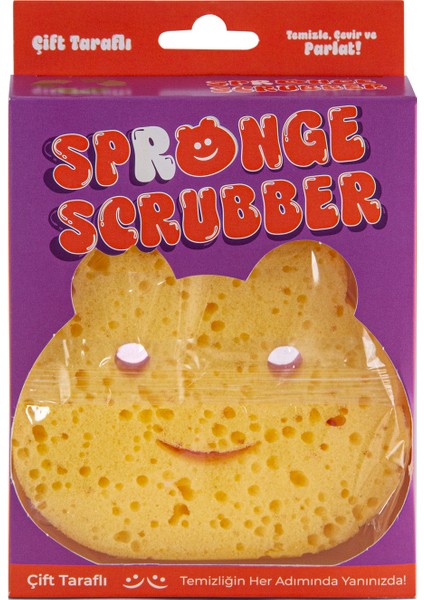 Spronge Scrubber Ayıcık Figürlü Çift Yüzeyli Bulaşık Süngeri Temizlik Süngeri fiyatları