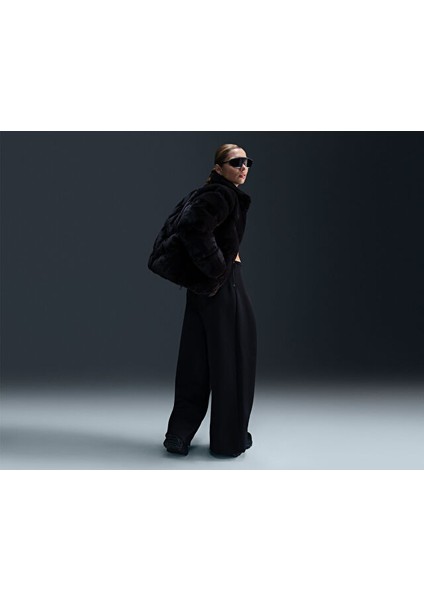 Sportswear Windpuffer Kadın Günlük Suni Kürk Ceket FV8005-010 Siyah fiyatları